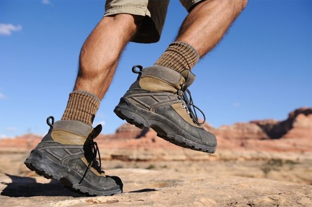 running in hiking boots