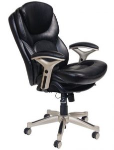 Serta Wellness by Design Mid-Back Leather Office Chair