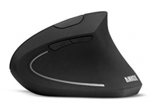 Anker 2.4G Wireless Vertical Ergonomic Optical Mouse, 800 / 1200 /1600DPI, 5 Buttons - Black